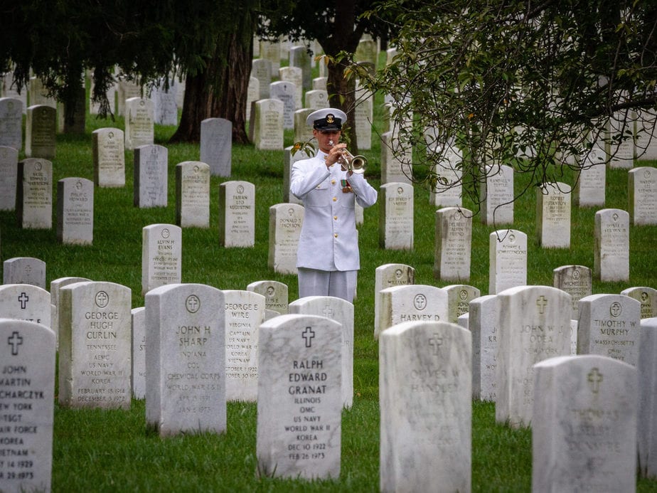 US Navy Bugler in Section 12A