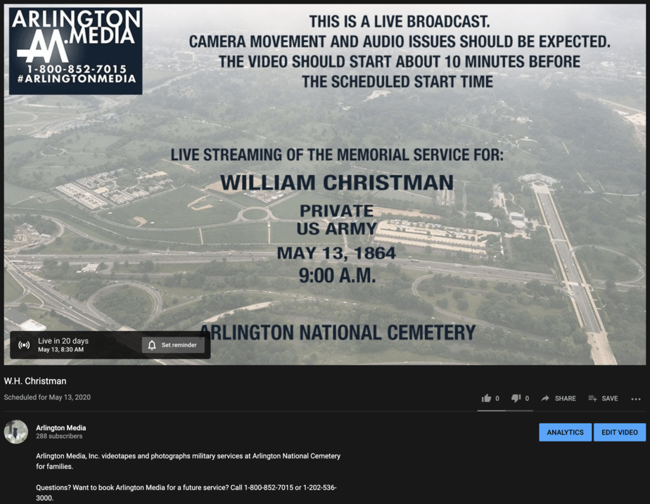 Live stream slate