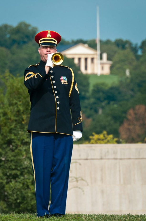 US Army Band Member on grounds that became court 9 | Arlington National Cemetery Photographers | Arlington media, inc.