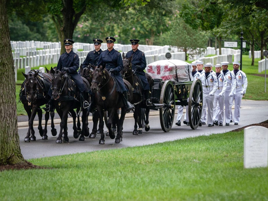 US Army Caisson on Marshall Drive | arlington cemetery funeral picture | Arlington media, inc.